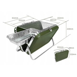 Dh sodo grilis opalas "s lux" nešiojamas kompaktiškas