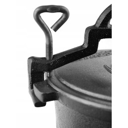 Ketaus medžioklinis katilas 5l, stovi kepsniai, vengriškas puodas, židinys