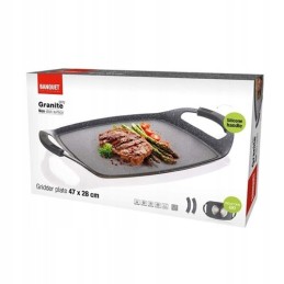 Grilio lėkštė, grilio keptuvė kepimui, 42x28cm