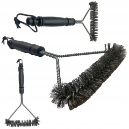 ⭐️Apvalios nerūdijančio plieno židinio grotelės 45cm su pakabinama grandine, grotelių valymo šepečiu⭐️