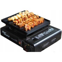 Grill attachment for camping stove