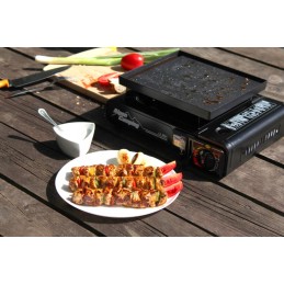 Grill attachment for camping stove