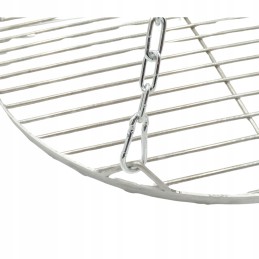 Nerūdijančio plieno apvalios grotelės, 45 cm, trikojis, aukščiausios kokybės nerūdijančio plieno židinys