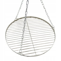 Nerūdijančio plieno apvalios grotelės, 45 cm, trikojis, aukščiausios kokybės nerūdijančio plieno židinys