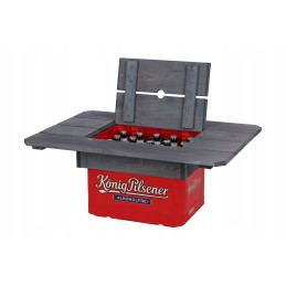 Medinis lauko stalviršis, stalviršis alaus dėžutei, turistinis stalas