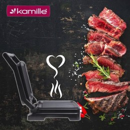 Elektrinė grilis 2000 su sulankstoma sumuštinių kepimo mašina Kamille KM-6727