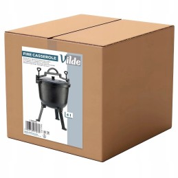 Atsparus ketaus katilas su dangčiu ir 4 litrų rankena, skirtas stovėti ir kabinti