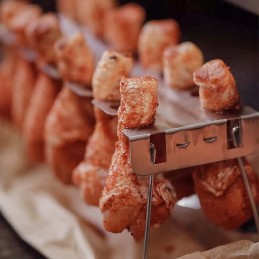 Santos 899041 nerūdijančio plieno vištienos kojos ir sparnų stovas