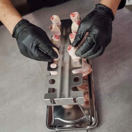 Santos 899041 nerūdijančio plieno vištienos kojos ir sparnų stovas