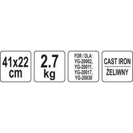 Dvipusė ketaus plokštė yato kepsninėms