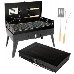 Anglies grilis sodui, turistams, stovyklavimui, nešiojamas, sulankstomas grotelės