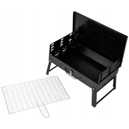 Anglies grilis sodui, turistams, stovyklavimui, nešiojamas, sulankstomas grotelės