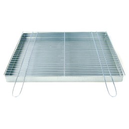 Chromuotos grotelės skirtos griliui statyti 60x50 su židiniu/pelenine