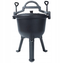 Originalus sunkus Vildės katilas su dangčiu ir laikikliu 4 litrų talpos židiniui