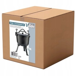 Originalus sunkus Vildės katilas su dangčiu ir laikikliu 4 litrų talpos židiniui