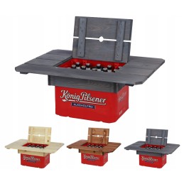 Medinis stendas dėžėms - su gėrimais, daržovėms.