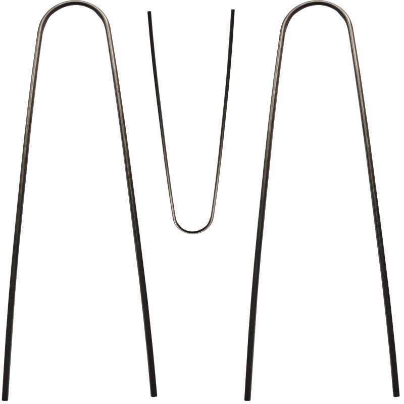 Metaliniai smeigtukai įvairių tipų agrotekstilei, agrotekstilei ir geotekstilei tvirtinti prie žemės, taip pat smeigtukai kurmių