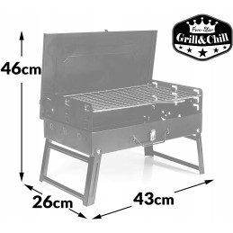Penkių žvaigždučių grilis&chill anglies grilis 42 x 25 cm – geriausias pasirinkimas grilio entuziastams!