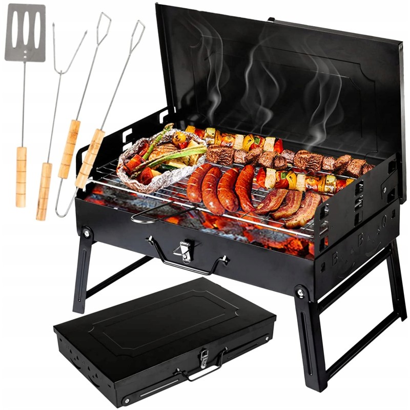 Penkių žvaigždučių grilis&chill anglies grilis 42 x 25 cm – geriausias pasirinkimas grilio entuziastams!