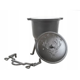 Katilas keptų jūros dumblių, medžioklės puodas laužui, 4 litrai