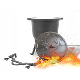 Katilas keptų jūros dumblių, medžioklės puodas laužui, 4 litrai