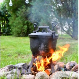 Katilas keptų jūros dumblių, medžioklės puodas laužui, 4 litrai