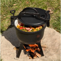 Katilas keptų jūros dumblių, medžioklės puodas laužui, 4 litrai