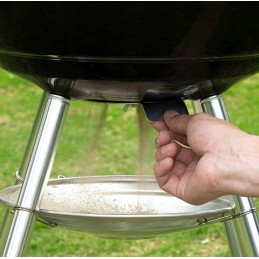 ✳ ️Uždara turistinė anglis kepsninė didelė apvali peleninė su ratukais