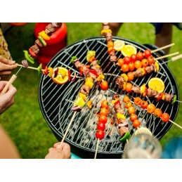 ✳ ️Uždara turistinė anglis kepsninė didelė apvali peleninė su ratukais