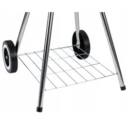 ✳ ️Uždara turistinė anglis kepsninė didelė apvali peleninė su ratukais