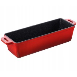 Ketaus kepimo indas su dangteliu, raudonas grand feu