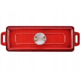 Ketaus kepimo indas su dangteliu, raudonas grand feu