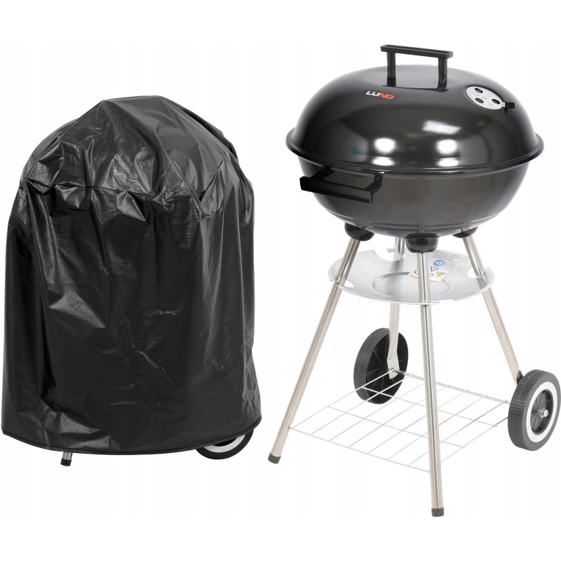 Apvalios anglies kepsninės su dangteliu, grotelės 41cm