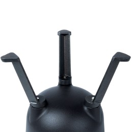 Ant kojų stovintis ketaus katilas su dangčiu, medžioklės puodas laužui, 4l