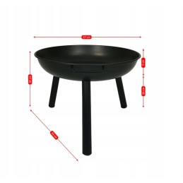 Didelis sodo židinys, grilis su anglimis, 57 cm, BBQ 1006