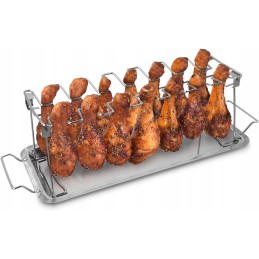 Vištienos kojų stovas, grilio grotelės, kepimo laikiklis griliui ir orkaitei