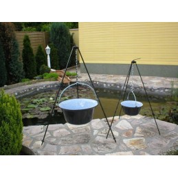 Emaliuotas 14 litrų katilas iš storos aukščiausios kokybės skardos su dangteliu!