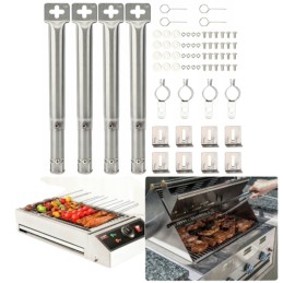 ⭐4 dujinis grilio vamzdžių degiklis, skirtas anglies kepimui⭐