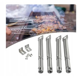 ⭐4 dujinis grilio vamzdžių degiklis, skirtas anglies kepimui⭐