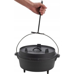 Medžioklinis katilas, ketus, vengriškas puodas, kepsniai laužui, grilis, 9l