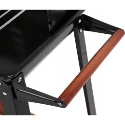 Anglies kepsninė su medinėmis lentynomis, grotelės 48 x 28cm