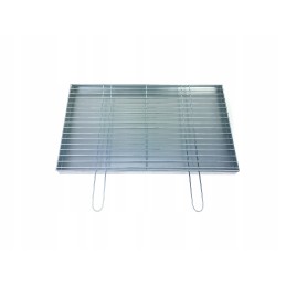 Grotelės griliui statyti 67x40 - skersmuo 4mm - chromuotos su pakura / pelenų keptuvė