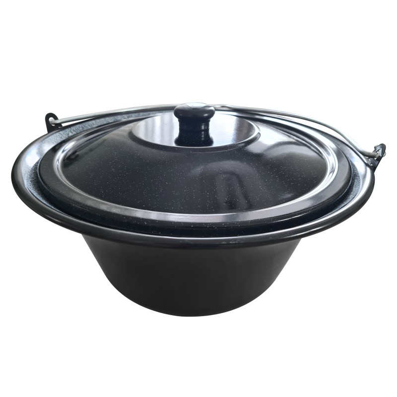 Vengriškas emaliuotas katilas, 10 litrų, su dangteliu