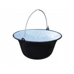 Vengriškas emaliuotas katilas, 10 litrų, su dangteliu