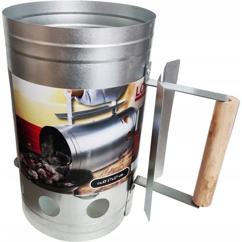 Chimney for lighting the grill