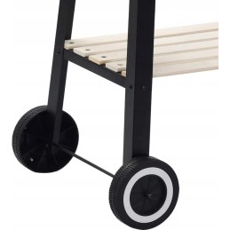 Sodo grilis BBQ, chromuotos grotelės + iešmų lentynos