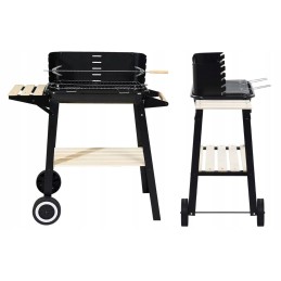 Sodo grilis BBQ, chromuotos grotelės + iešmų lentynos