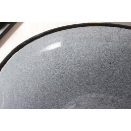 Vengriškas kabantis katilas, emaliuotas puodas, grilis židinys, juodas, 9,5l