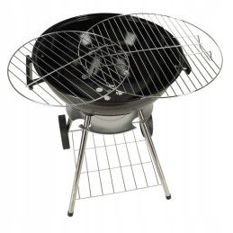 Charcoal garden grill diameter 41cm for briquettes, closed with a cover shelf