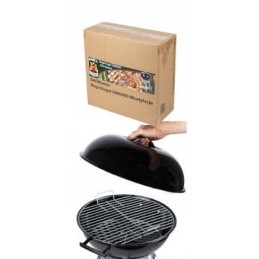 Garden grill: charcoal, closed with cover, shelf